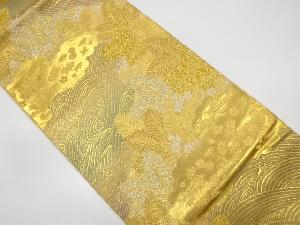 流水に若松模様織出し袋帯